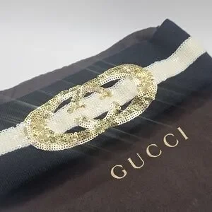 Gucci | Accessories | Gucci Wool Gg Logo Sequin Headband M  display picture 3